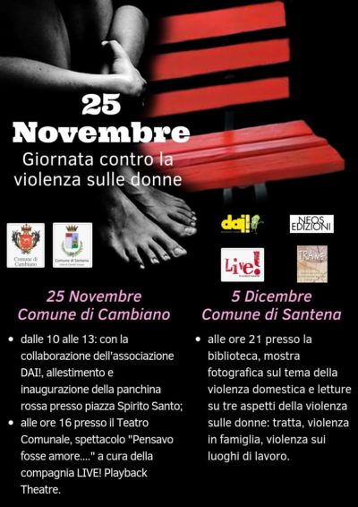 Una Panchina Rossa Per Dire No Al Femminicidio E Alla Violenza Sulle Donne Cittalocalnetwork